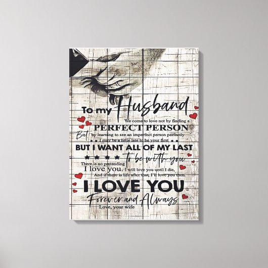 Father Birthday Gift | Brief aan mijn man Canvas Afdruk (Voorkant)
