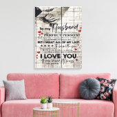 Father Birthday Gift | Brief aan mijn man Canvas Afdruk (Insitu (Woonkamer))
