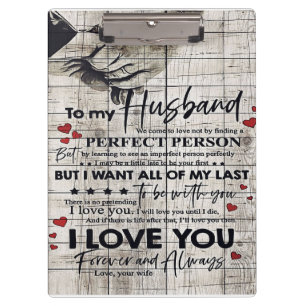 Father Birthday Gift Brief aan mijn man Klembord