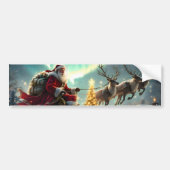 Father Christmas Arriving Bumpersticker (Voorkant)