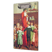 Father Christmas Blowing The Horn Klembord (Links)