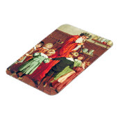 Father Christmas Blowing The Horn Magneet (Linkerzijde)