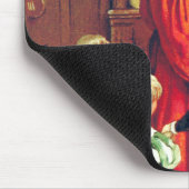 Father Christmas Blowing The Horn Muismat (Hoek)