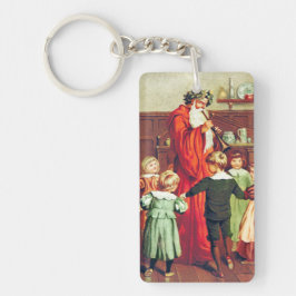 Father Christmas Blowing The Horn Sleutelhanger