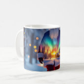 Father Christmas Dreamscape Leggings Tights Koffiemok (Voorkant links)