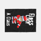 Father Christmas Floss Like A Claus Funny Santa Ug Fleece Deken (Voorkant (Horizontaal))