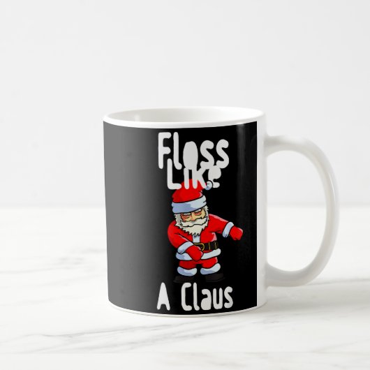 Father Christmas Floss Like A Claus Funny Santa Ug Koffiemok (Rechts)