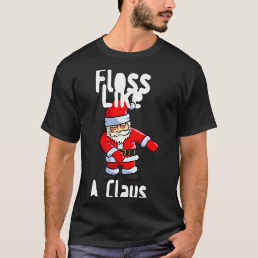 Father Christmas Floss Like A Claus Funny Santa Ug T-shirt (Voorkant)