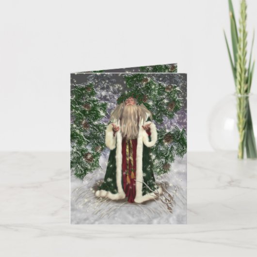 Father Christmas Invitation Kaart (Voorkant)