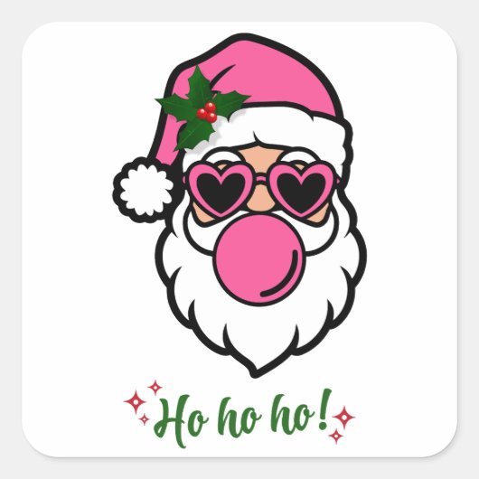 Father Christmas Merry Christmas Sticker (Voorkant)