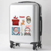 Father Christmas Merry Christmas Sticker Set (Koffer)
