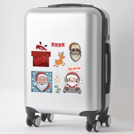Father Christmas Merry Christmas Sticker Set (Koffer)