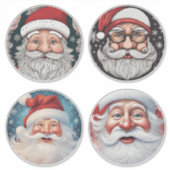 Father Christmas Merry Christmas Sticker Set (Voorkant)