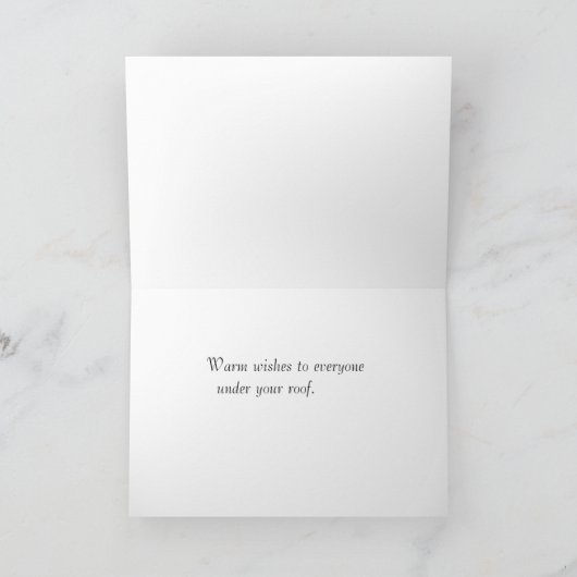 Father Christmas on a rooftop with text space Kaart (Binnen)