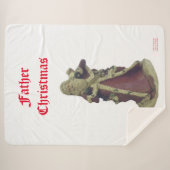 "FATHER CHRISTMAS" SHERPA DEKEN (Voorkant (horizontaal))