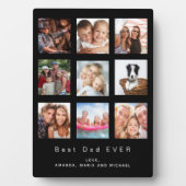 Father dad black foto familie colly fotoplaat (voorkant)