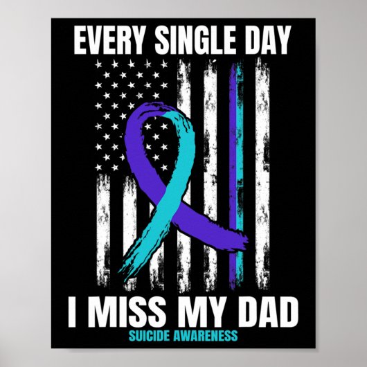 Father Dad Suicide Awareness Prevention Verenigde  Poster (Voorkant)