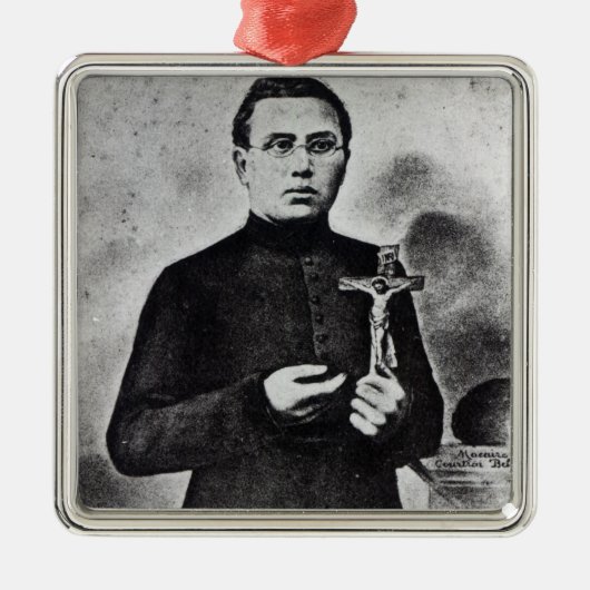Father Damien Metalen Ornament (Voorkant)