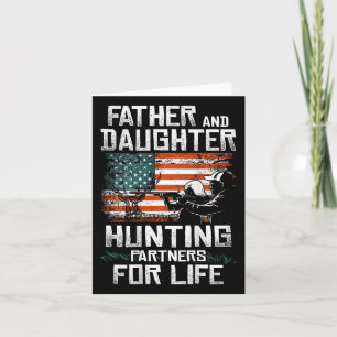 Father Daughter Hunting Partners American Flag On Kaart