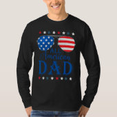 Father Day All American Dad Patriotic USA Flag 4t T-shirt (Voorkant)