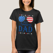 Father Day All American Dad Patriotic USA Flag 4t T-shirt (Voorkant)