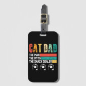 Father Day Cat Dad Bagagelabel (Voorkant (verticaal))