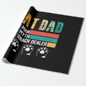 Father Day Cat Dad Cadeaupapier (Uitgerold)