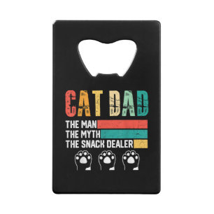 Father Day Cat Dad Creditkaart Flessenopener