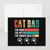 Father Day Cat Dad Feestdagenkaart (Voorkant / Achterkant)