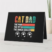 Father Day Cat Dad Kaart (Achterkant)