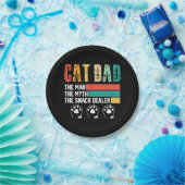 Father Day Cat Dad Papieren Bordje (Feest)