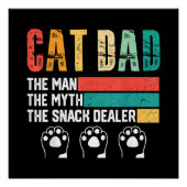 Father Day Cat Dad Perfect Poster (Voorkant)