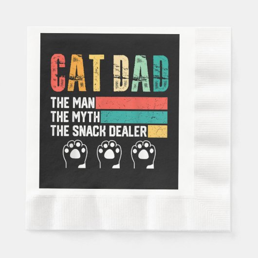 Father Day Cat Dad Servet (Voorkant)