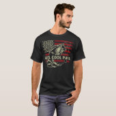 Father Day Dad Fishing 4th of July Reel Cool Pap T-shirt (Voorkant volledig)