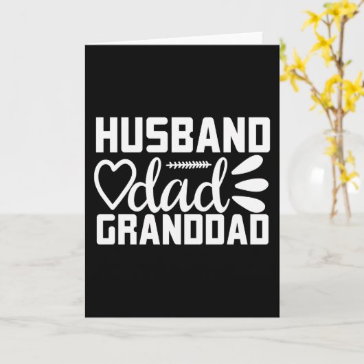 Father Day Husband Kaart (Gele Bloem)