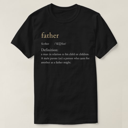 Father defined on a t-shirt (Design voorkant)