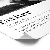 Father Definition Poster Vaderdag Aangepaste foto (Hoek)