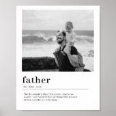 Father Definition Poster Vaderdag Aangepaste foto (Voorkant)