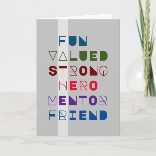 FATHER Definition Typografie Vaderdag Kaart (Voorkant)