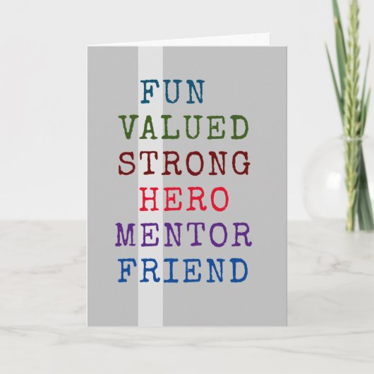 FATHER Definition Typografie Vaderdag Kaart (Voorkant)