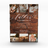 Father Dictionary Definition Photo Collage Wood Fotoblokken (Voorkant)