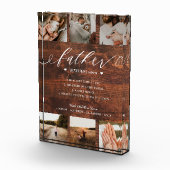 Father Dictionary Definition Photo Collage Wood Fotoblokken (Rechts)