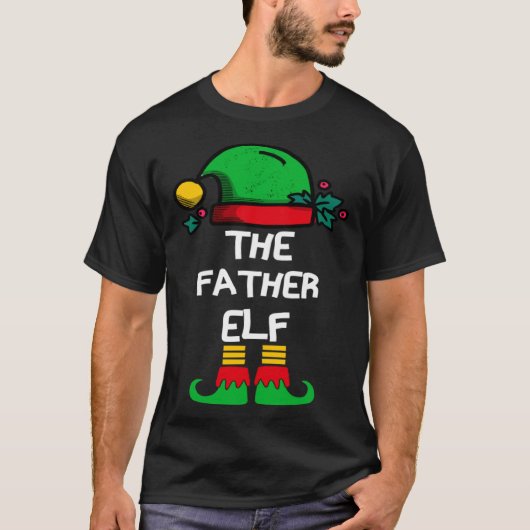 FATHER Elf Matching Group Xmas  Family Christmas T-shirt (Voorkant)