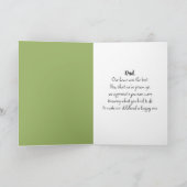 Father Frog met kikkervisjes in Fishbowl Kaart (Binnen)