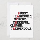 Father Funny Knappe Vaderdag Kaart (Voorkant)