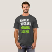 Father Funny Lawn Mowing Lawn Mower Mow T-shirt (Voorkant volledig)