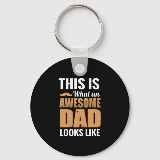 Father Gift | An Awesome Dad Looks Like Sleutelhanger (Voorkant)