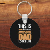 Father Gift | An Awesome Dad Looks Like Sleutelhanger (Voorkant)