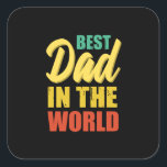 Father Gift | Beste vader ter wereld Vierkante Sticker<br><div class="desc">Father Gift | Beste vader ter wereld</div>
