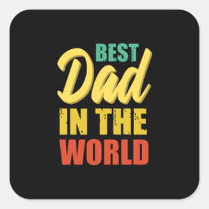 Father Gift   Beste vader ter wereld Vierkante Sticker